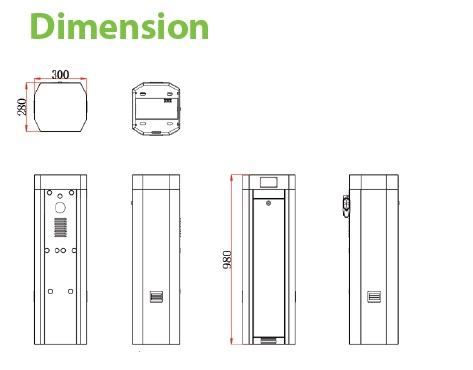 PB3010R Dimension